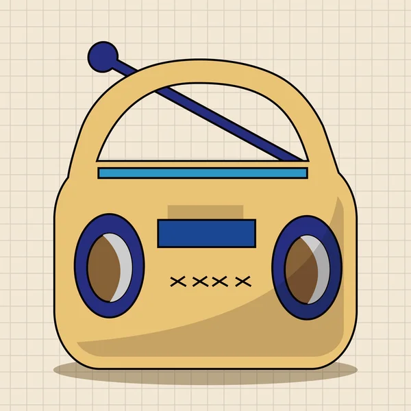 收音机主题元素矢量、 eps — 图库矢量图片