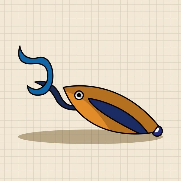 Fishing bait theme elements — Stock Vector
