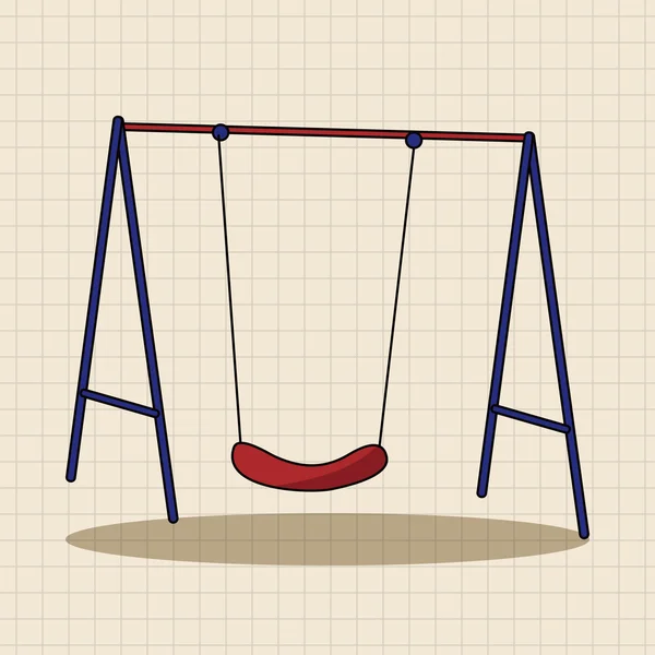 Parco giochi swing elementi a tema — Vettoriale Stock