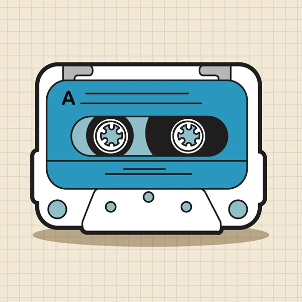 Audiotape theme elements vector,eps — Stock Vector