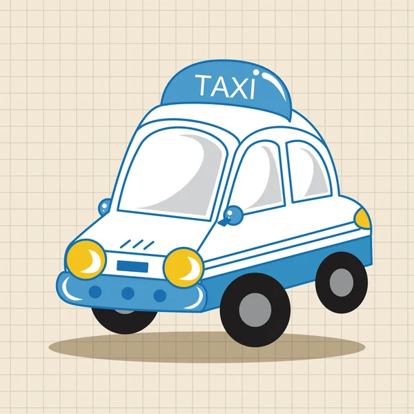 交通タクシー テーマ要素ベクトル、eps — ストックベクタ