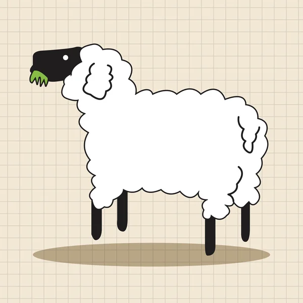 Animaux moutons éléments de thème dessin animé — Image vectorielle