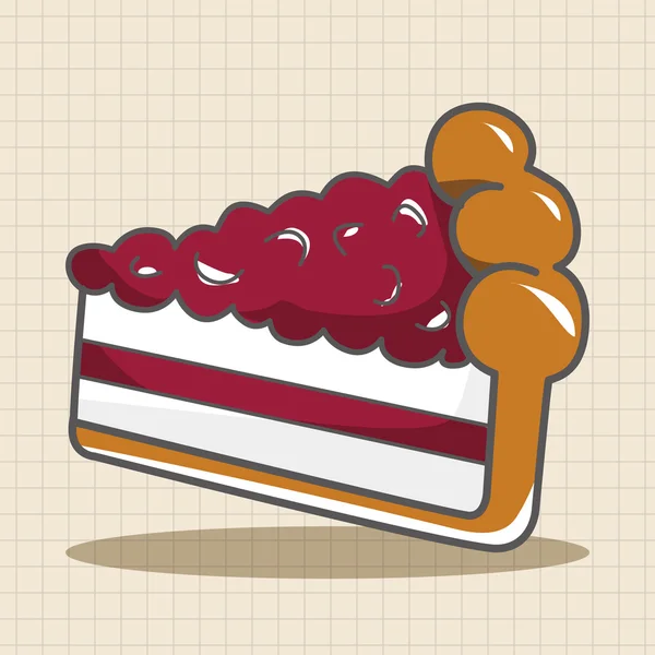 Dekorieren Kuchen flache Symbolelemente Hintergrund, eps10 — Stockvektor