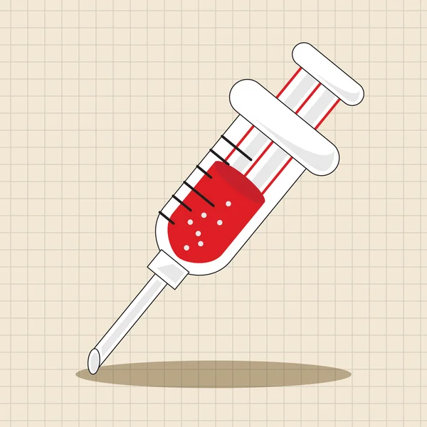 Éléments de seringue thème hôpital vecteur, eps — Image vectorielle