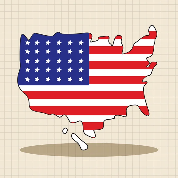 USA thema-elementen — Stockvector