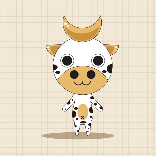 Елементи мультфільму про корів тварин — стоковий вектор