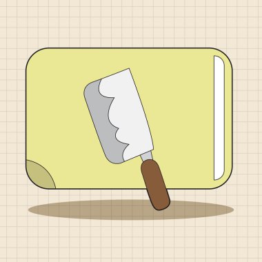 doğrama kurulu ve bıçak Tema öğeleri vektör, eps mutfak eşyaları