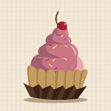 Dekorasyon kek Tema öğeleri vektör, eps10 simgesi öğesi