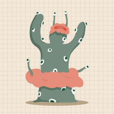 canavar karikatür Tema öğeleri vektör, eps simgesi öğesi