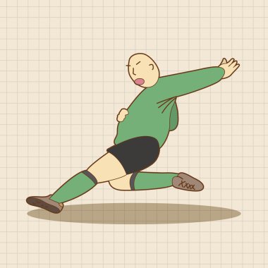 Spor Futbol oyuncu Tema öğeleri vektör, eps simgesi öğesi