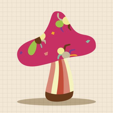 mantar karikatür Tema öğeleri vektör, eps simgesi öğesi