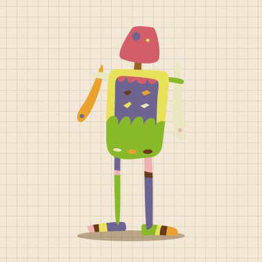 Robot Tema öğeleri vektör, eps simgesi öğesi