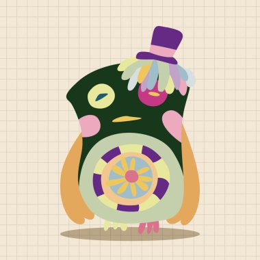 baykuş karikatür Tema öğeleri vektör, eps simgesi öğesi