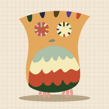 baykuş karikatür Tema öğeleri vektör, eps simgesi öğesi