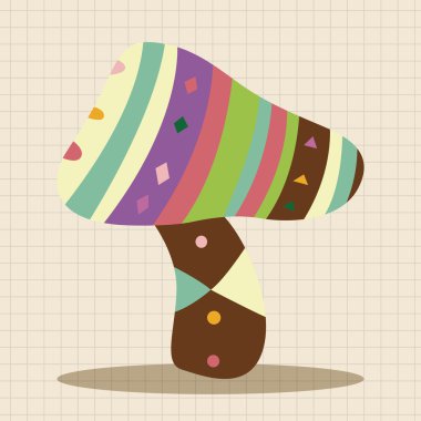 mantar karikatür Tema öğeleri vektör, eps simgesi öğesi