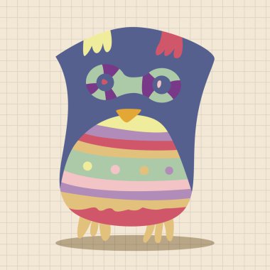 baykuş karikatür Tema öğeleri vektör, eps simgesi öğesi