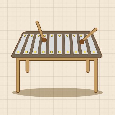 müzik glockenspiel Tema öğeleri vektör, eps simgesi öğesi