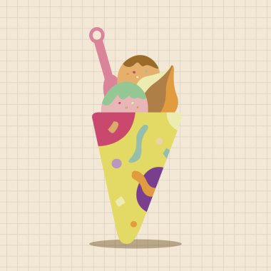 dondurma karikatür öğeleri vektör, eps simgesi öğesi