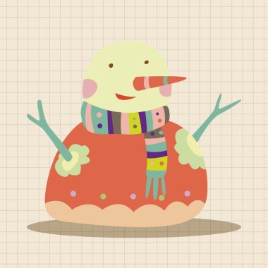 kardan adam karikatür öğeleri vektör, eps simgesi öğesi