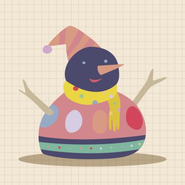 kardan adam karikatür öğeleri vektör, eps simgesi öğesi