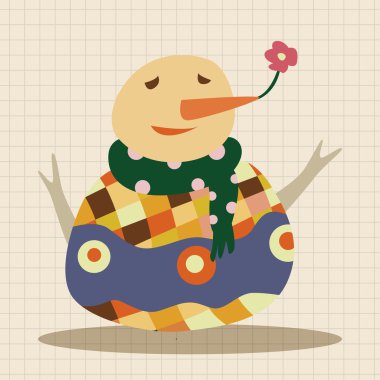 kardan adam karikatür öğeleri vektör, eps simgesi öğesi