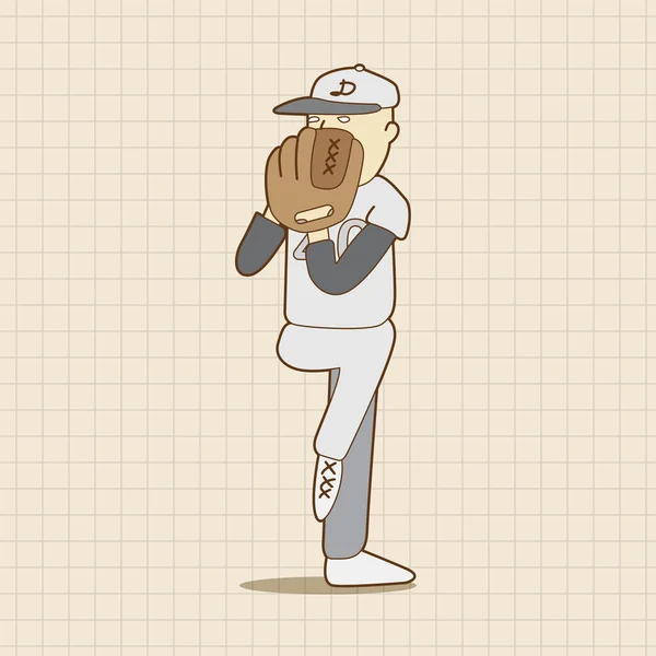 Éléments thème d'exercice de baseball vecteur, eps — Image vectorielle