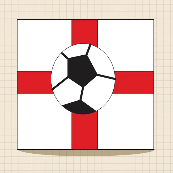 Angol foci csapat zászló téma elemek vektor, eps — Stock Vector