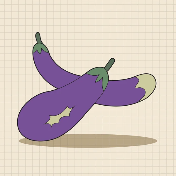 Plantaardige thema aubergine elementen vector, eps — Stockvector