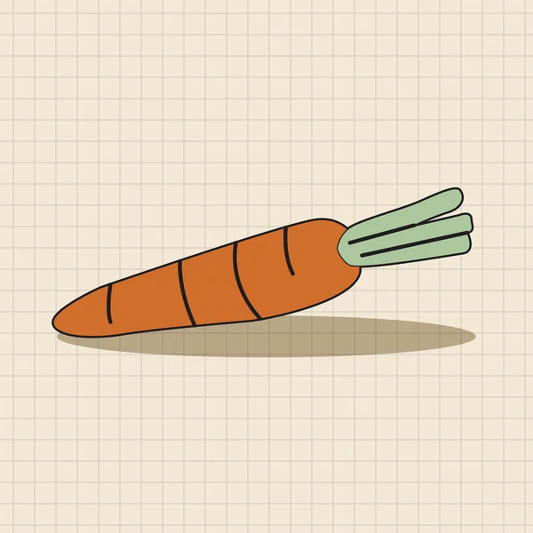 Tema vegetal zanahoria elementos vector, eps — Vector de stock