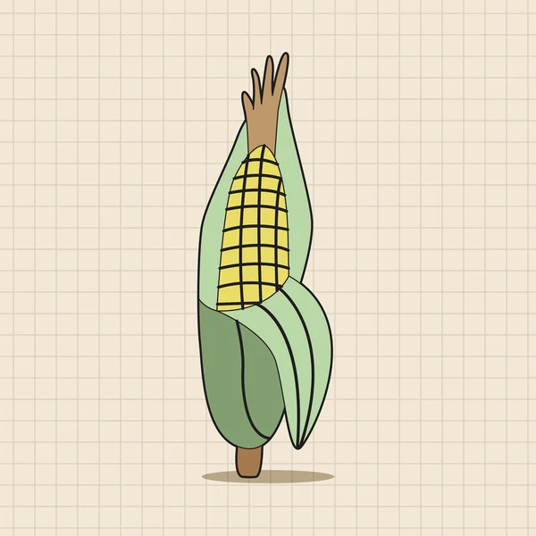 Tema vegetal elementos de maíz vector, eps — Vector de stock