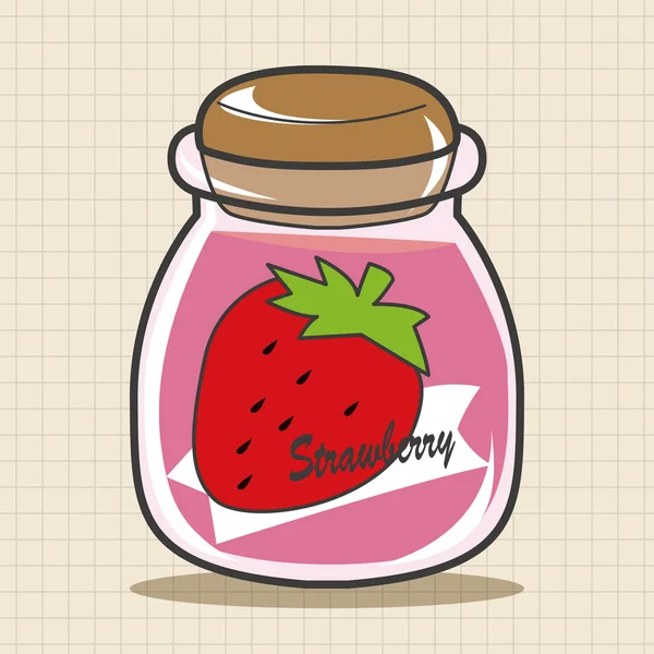 Strawberry jam theme elements vector,eps icon element — Stock Vector