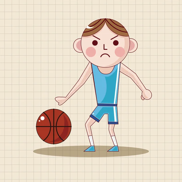 Basketbal speler thema elementen pictogram element — Stockvector