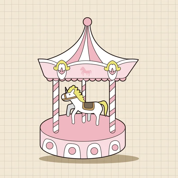 Merry-go-round thème éléments icône élément — Image vectorielle