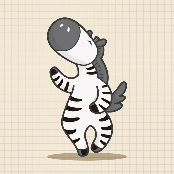 Элементы иконки темы животных зебры — стоковый вектор