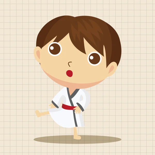 Taekwondo téma prvky ikonu prvek — Stockový vektor