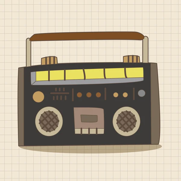 Radio thema elementen vector, EPS-pictogram element — Stockvector