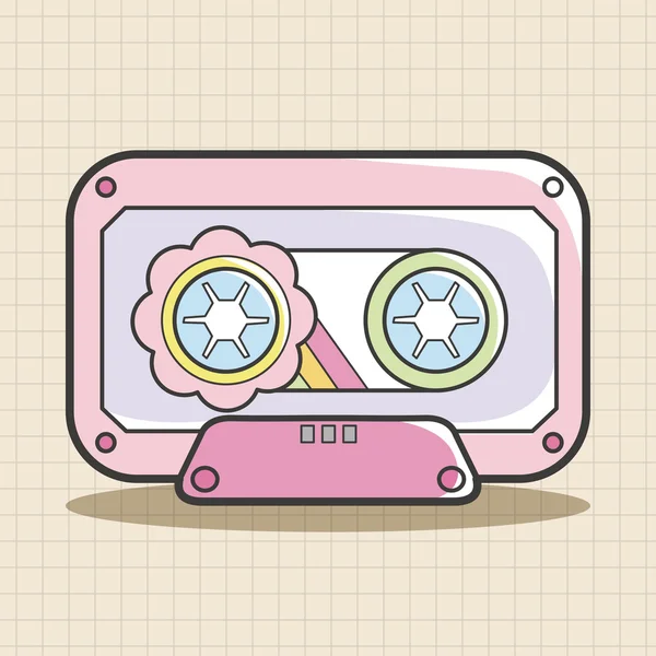 Audiotape vector de elementos de tema, eps elemento icono — Archivo Imágenes Vectoriales