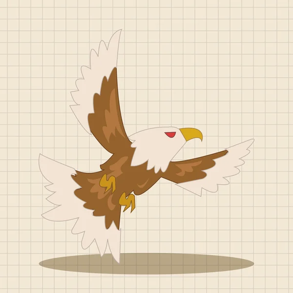 Pták orel karikatura téma prvky vektoru, eps ikonu prvku — Stockový vektor
