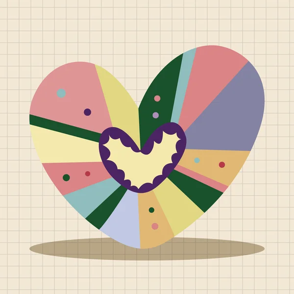 Любов серце мультфільм елементи вектор, зберігає елемент піктограми — стоковий вектор