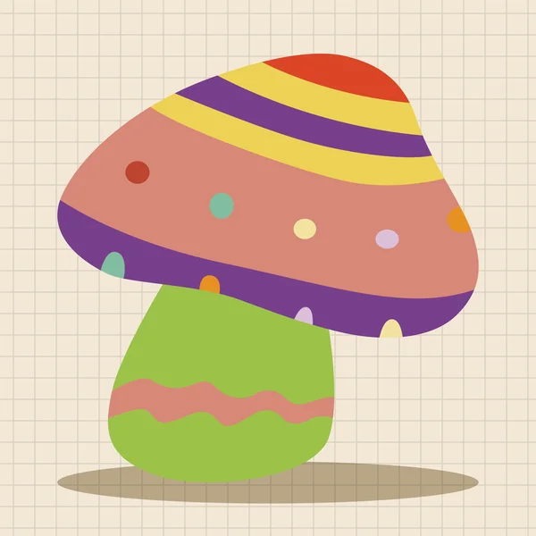 Champignons éléments de thème de dessin animé vecteur, eps élément icône — Image vectorielle