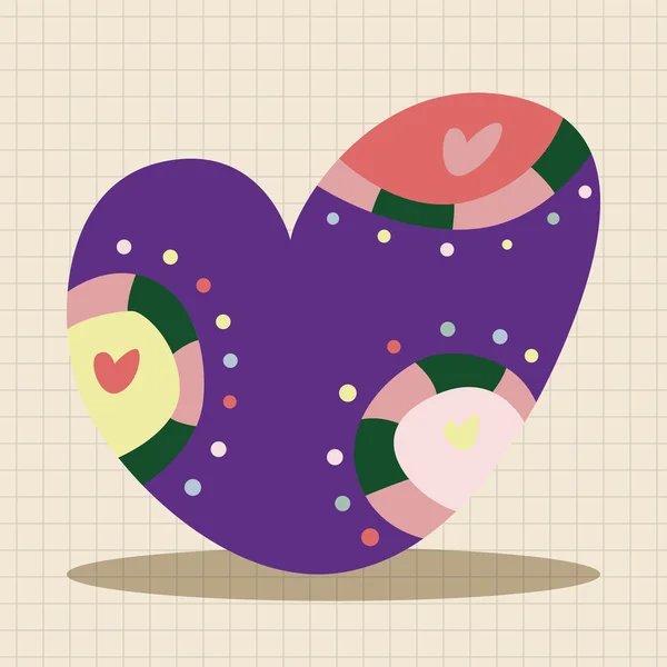 Love heart cartoon elements vector, eps icon element — стоковый вектор