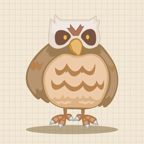 Bird owl cartoon theme elements vector,eps icon element — Stock Vector