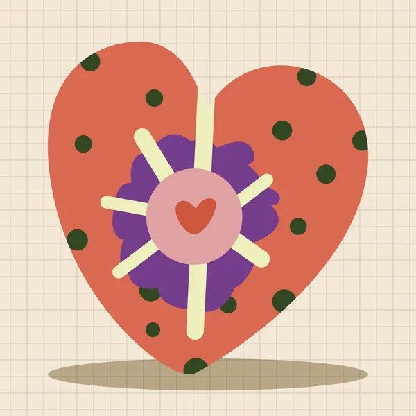 Love heart cartoon elements vector, eps icon element — стоковый вектор