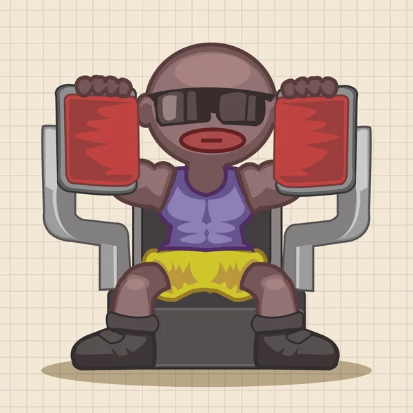 Fitness ejercicios tema elementos vector, eps icono elemento — Vector de stock