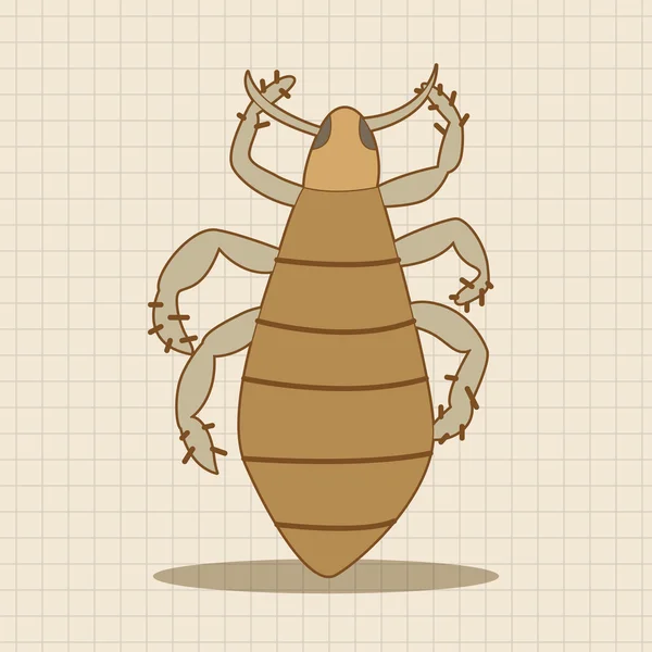Елемент значка елементів мультфільму жука — стоковий вектор