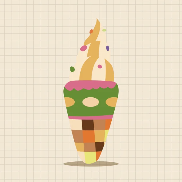 Helados elementos de dibujos animados vector, eps elemento icono — Vector de stock