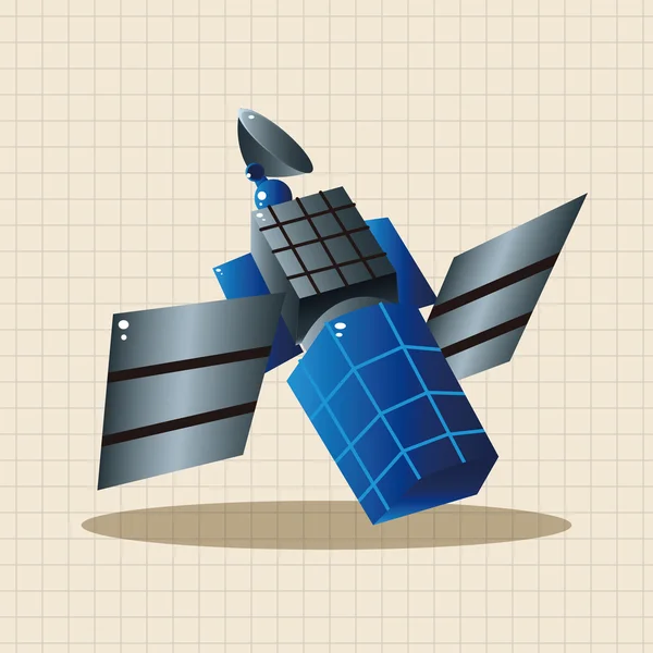 Space satellit temaelement vektor, EPS-ikonen element — Stock vektor