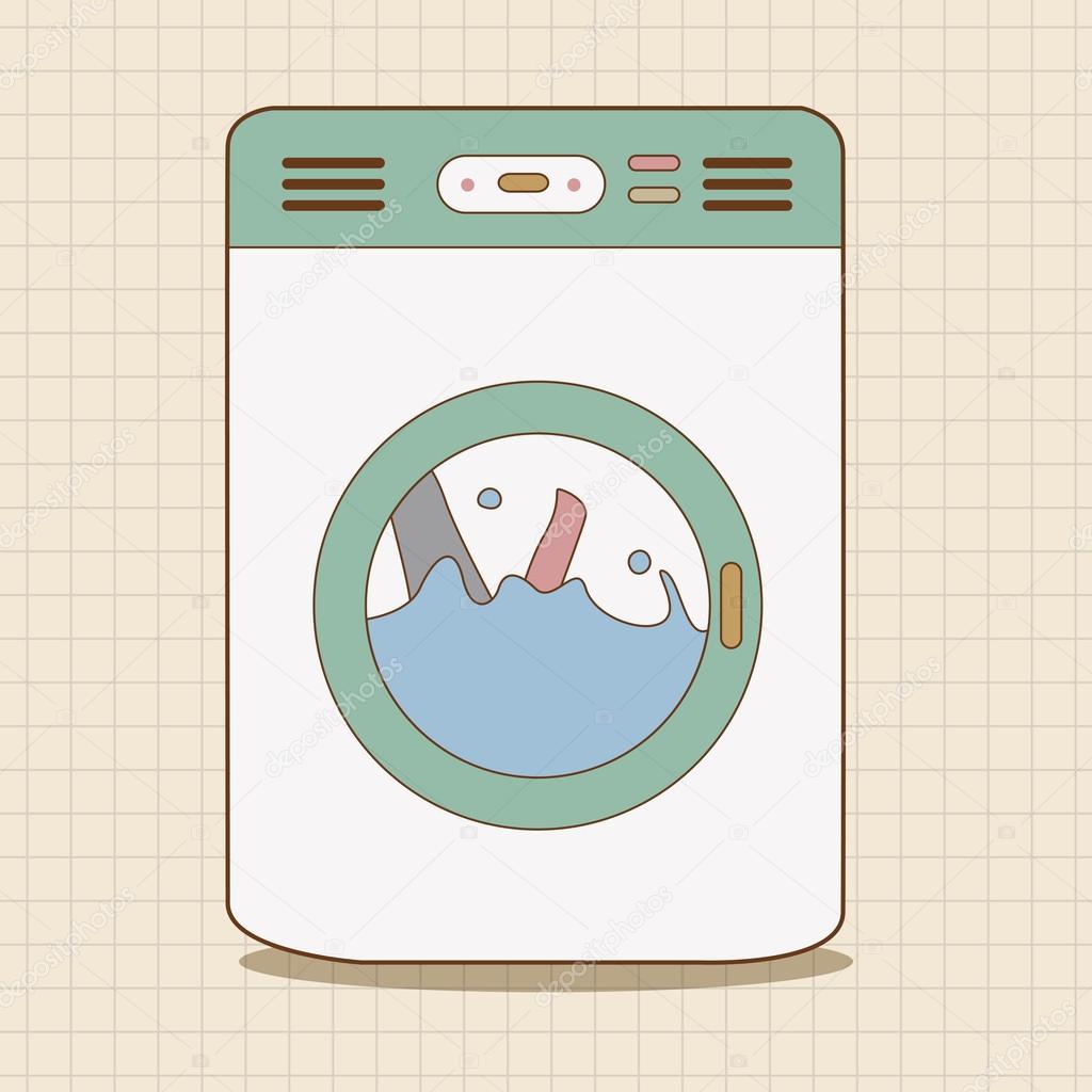 Washing machine icon element