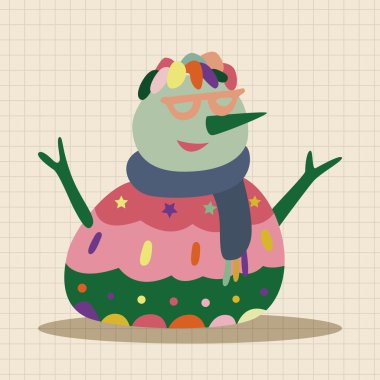 kardan adam karikatür öğeleri vektör, eps simgesi öğesi