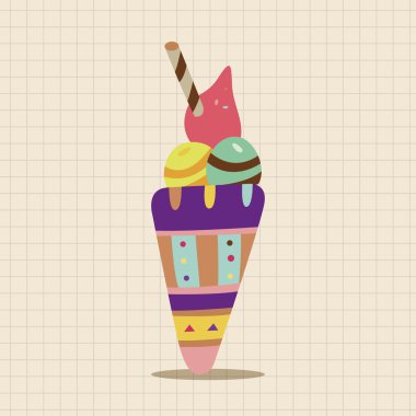 dondurma karikatür öğeleri vektör, eps simgesi öğesi